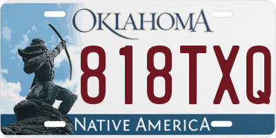 OK license plate 818TXQ