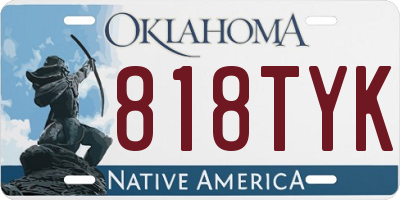 OK license plate 818TYK