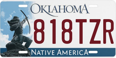 OK license plate 818TZR