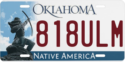 OK license plate 818ULM
