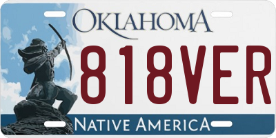 OK license plate 818VER