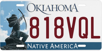 OK license plate 818VQL
