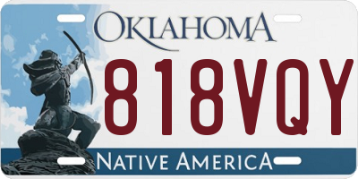 OK license plate 818VQY