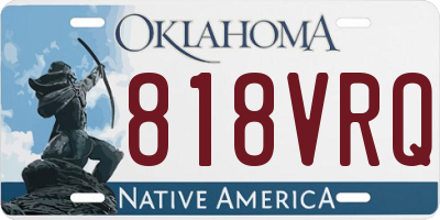 OK license plate 818VRQ