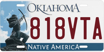 OK license plate 818VTA