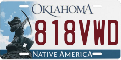 OK license plate 818VWD