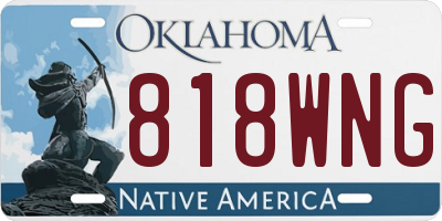 OK license plate 818WNG