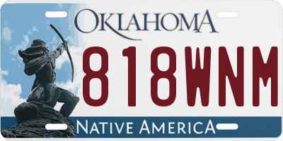 OK license plate 818WNM