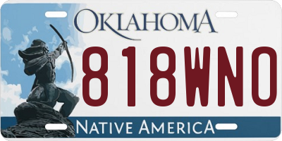 OK license plate 818WNO