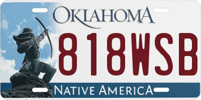 OK license plate 818WSB