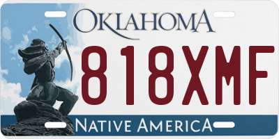 OK license plate 818XMF