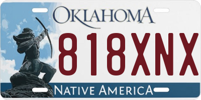 OK license plate 818XNX