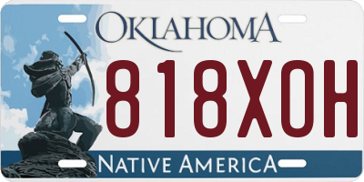 OK license plate 818XOH