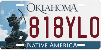 OK license plate 818YLO