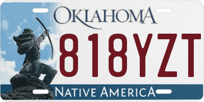 OK license plate 818YZT