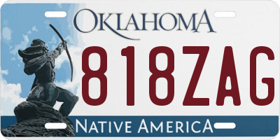 OK license plate 818ZAG