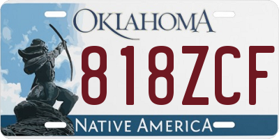 OK license plate 818ZCF