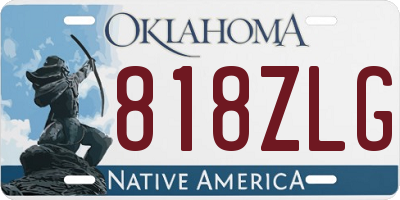 OK license plate 818ZLG