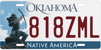 OK license plate 818ZML