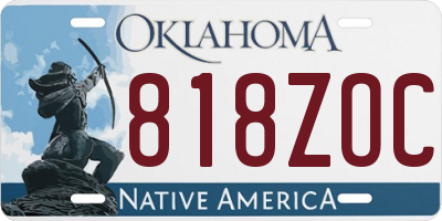 OK license plate 818ZOC