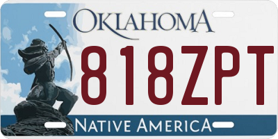 OK license plate 818ZPT