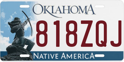 OK license plate 818ZQJ