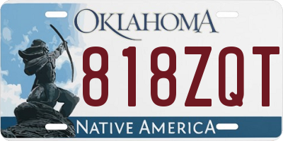 OK license plate 818ZQT