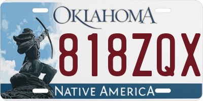 OK license plate 818ZQX