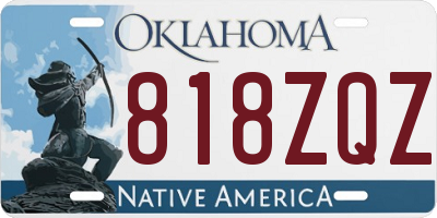 OK license plate 818ZQZ