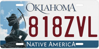 OK license plate 818ZVL