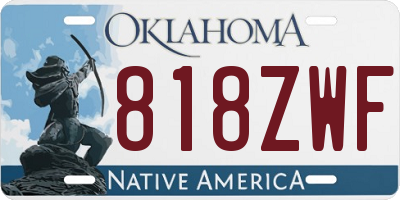OK license plate 818ZWF