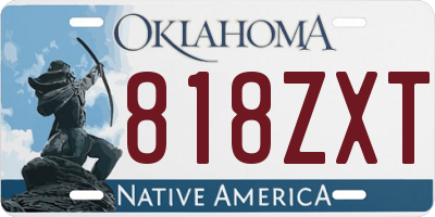 OK license plate 818ZXT