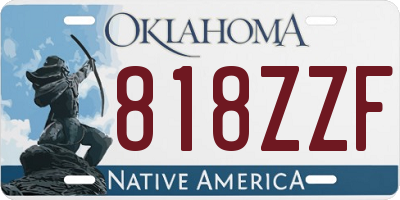 OK license plate 818ZZF