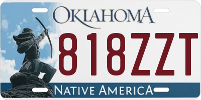 OK license plate 818ZZT