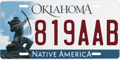 OK license plate 819AAB