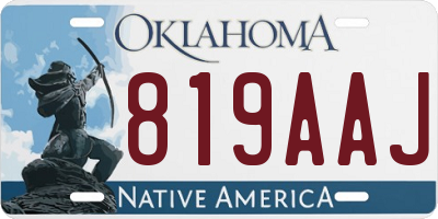 OK license plate 819AAJ