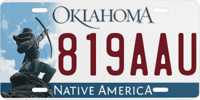 OK license plate 819AAU