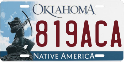 OK license plate 819ACA