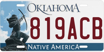OK license plate 819ACB