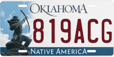 OK license plate 819ACG