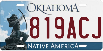 OK license plate 819ACJ