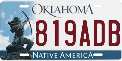 OK license plate 819ADB