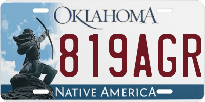 OK license plate 819AGR