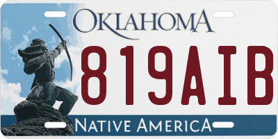 OK license plate 819AIB