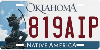 OK license plate 819AIP