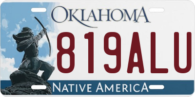 OK license plate 819ALU