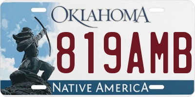 OK license plate 819AMB