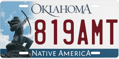 OK license plate 819AMT
