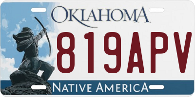 OK license plate 819APV