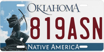 OK license plate 819ASN